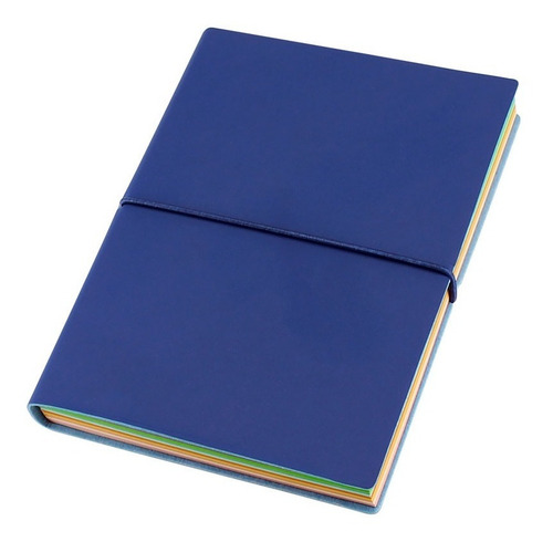 Libreta De Pu High Class Azul Hojas De Colores