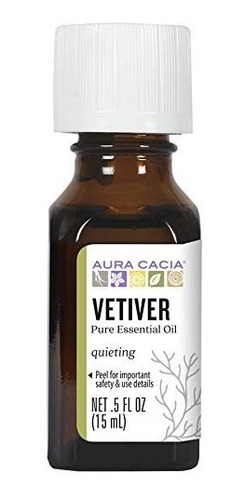 Aura Cacia Aceite Esencial Vetiver Puro 15ml