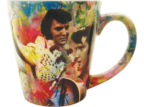 Midsouth Products Taza De Elvis Presley Con Collage De Color