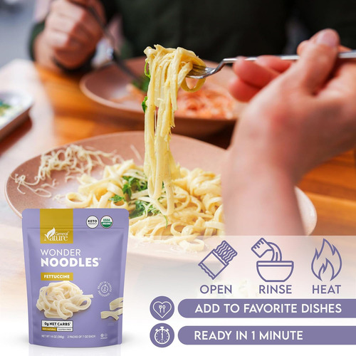 Wonder Noodles Keto Pasta - Fettuccine - Cero Carbohidratos,