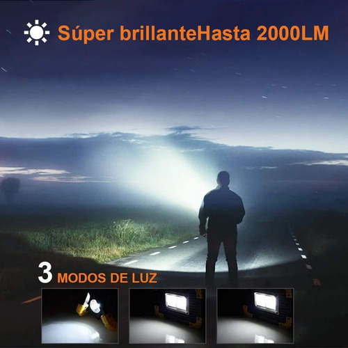 Xing Luz De Trabajo Recargable Lumoku Led 2000lm Lámparas