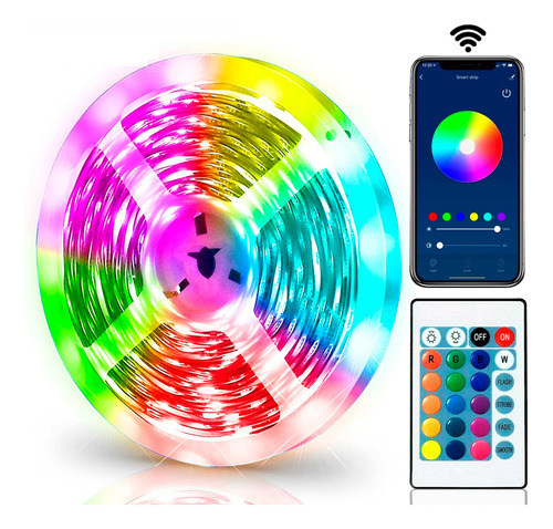 Tira Led 5050 Rgb Con Control Remoto Tv Pc 2mts - Miltienda