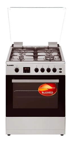 Cocina A Gas James 4 Hornallas C/grill A Gas Acero Inox C-26