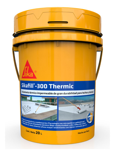 Pack Aislante Térmico Para Techos X 20lt + Thermotek Flex