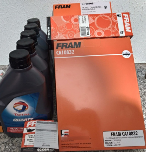 Kit Revisão Peugeot C4 Pallas 2.0 16v + 4 Filtros Fram 