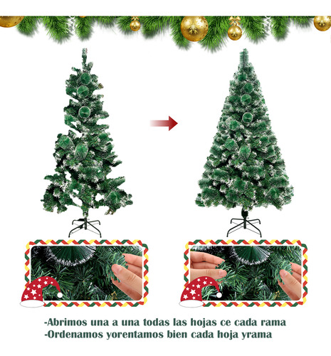 Arboles De Navidad Decorados 1.8m 650 Ramas Adornos Navideño