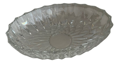 Pequeño Bowl De Vidrio Ovalado Transparente (Usado)
