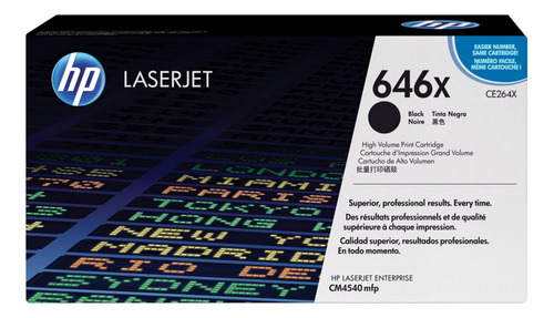 Toner Hp 646x Ce264x Negro Original Cm4540 - 17.000 Paginas