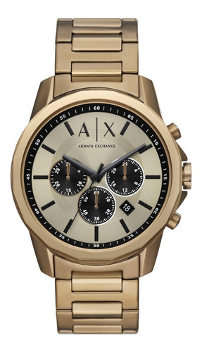 Reloj Hombre Ax Banks Acero 304 Color de la correa Bronce dorado