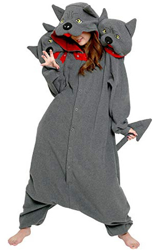 Disfraz Mujer - Cerberus Kigurumi Onesie Costume Grey