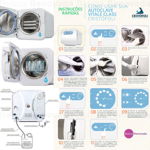 Autoclave Vitale Class 21 Litros Aço Inox Bivolt Cristófoli