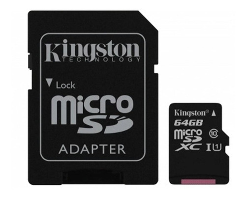 Tarjeta de memoria Kingston SDCA10 con adaptador SD 64GB