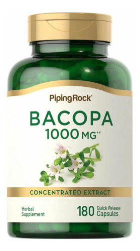 Bacopa 1000 mg x 180 cápsulas - Piping Rock