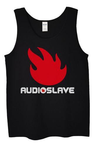 Polera Musculosa Audioslave Logo Rojo Rock Abominatron