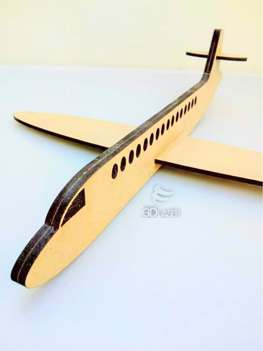 Imagen 2 de 5 de Avión - Souvenir - Mdf / Fibrofacil