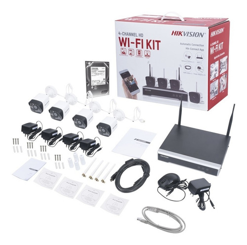 Imagen 5 de 5 de Kit Camaras Nvr 4ch Exterior Inalambricas Wifi 1tb C/audio