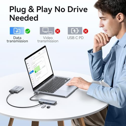 Usb C Hub 6 En 1 Dongle Usb C Adaptador Usb-c A Hdmi Con 4k,