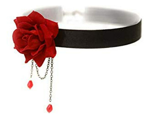 Collar 1pcs Rose Roja Populares Muchachas De Las Mujeres Lol