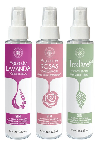 Agua De Lavanda + Tónico Tea Tree + Agua De Rosas Piel Mixta Tipo De Piel Todo Tipo De Piel