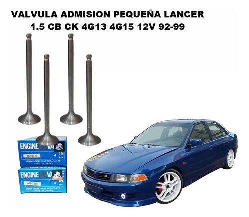 Valvula Admision Pequeña Lancer 1.5 Cb Ck 4g13 4g15 12v 92-9