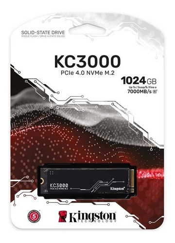 Disco Solido Kingston Ssd Kc3000 Pcle 4.0 Nvme M.2 1024gb