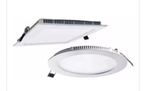 Panel Led Embutir 12w Cuadrado Redondo Calido Frio Completo 