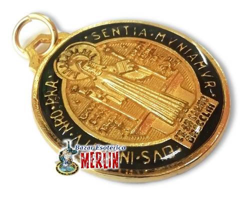 Medalla San Benito Encapsulada En Resina - Contra Maleficios