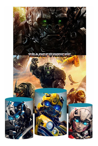 Kit Casado Transformers Trio Capa Cilindro Retangular Tecido