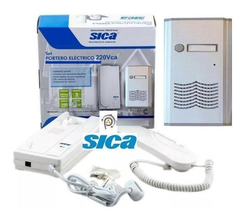 Portero Electrico Sica 220v. Kit Telefono + Frente Embutir