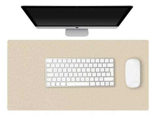 Mouse Pad Extra Grande 100x48cm Escritorio Home Office Setup Cor Palha-Areia