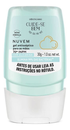 Gel Antisséptico 70º Cuide-se Bem Nuvem 30g - Boticario