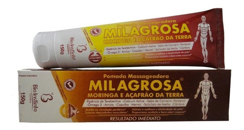 Creme Auxilia Na Circulação Periférica,hidrata E Melhora A Elasticidade Da Pele,proporciona Conforto E Bem-estar Corporal Para Corpo Bio Instinto Pomada Massageador Bisnaga De 150ml/150g