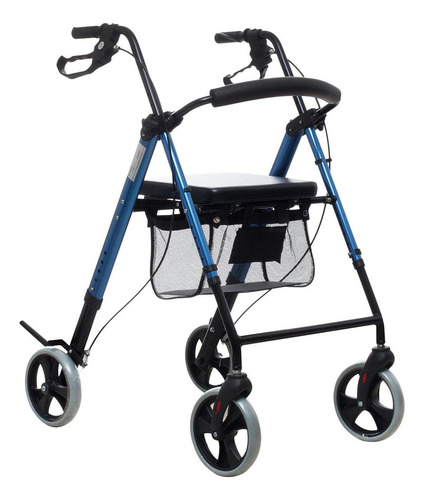 Azul - Andadera Rollator De Aluminio 110kg Jl9188lh - Movint