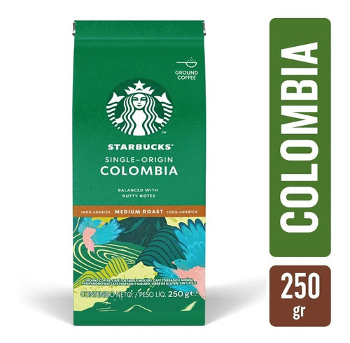 Nuevo! Cafe Molido Starbucks Colombia 250g Original