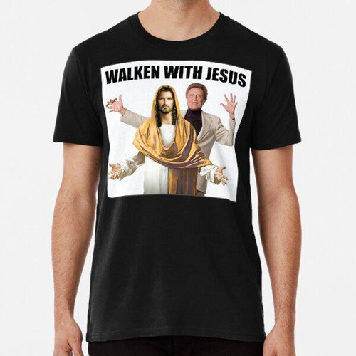 Remera Walken With Jesus - Ideas Divertidas De Regalos Walki