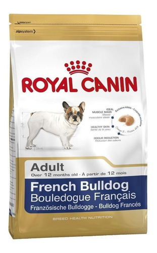 Ração Royal Canin Breed Health Nutrition Bulldog Francés para cachorro adulto da raça pequena sabor mix em saco de 7.5kg