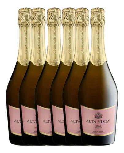 Champagne Alta Vista Rose Extra Brut 750ml Pack X6 - Gobar®