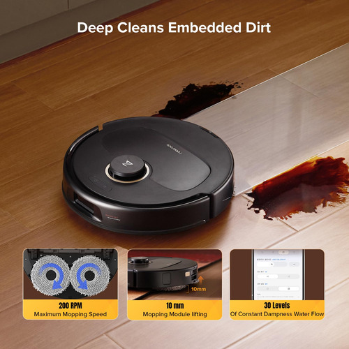 Robot Aspirador Roborock Qrevo S5v Color Negro