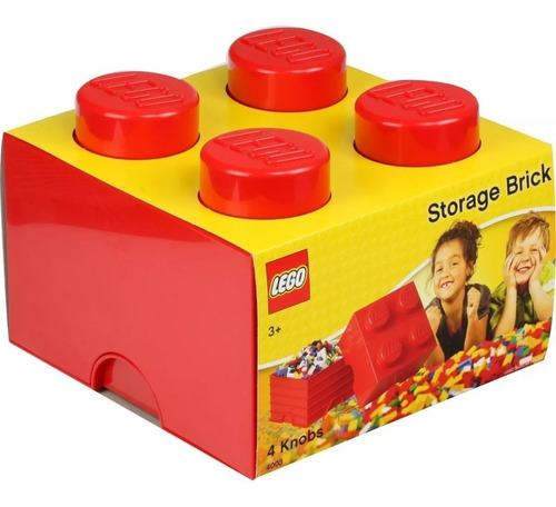 Lego Caixa Organizadora Original Baú Armazenamento Vermelho