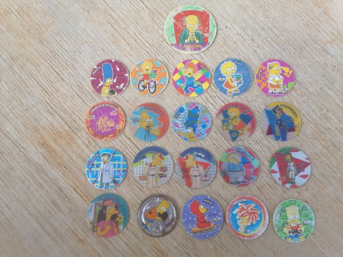 21 Tazos De Colección The Simpson Sabritazos Vintage