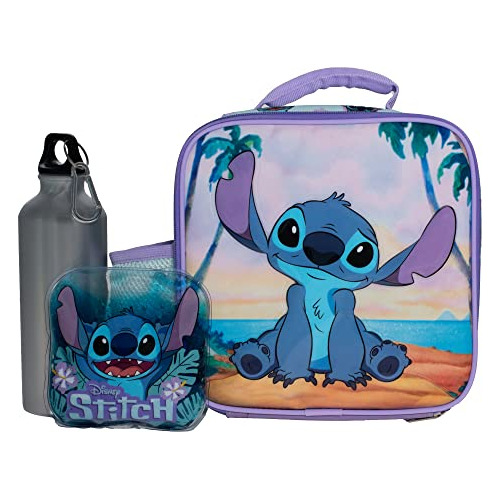 Set De Lonchera Stitch Niños Y Niñas, Botella De Agua...