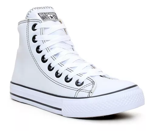 Tenis Cano Alto Couro Converse All Star Original