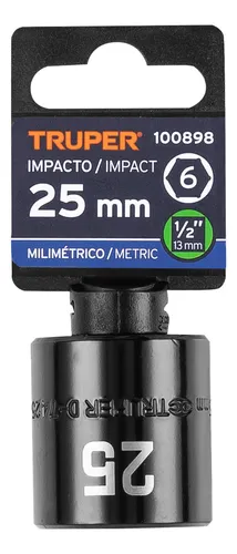 Dado De Impacto 25mm Hexagonal Cuadro 1/2'' 100898 Truper
