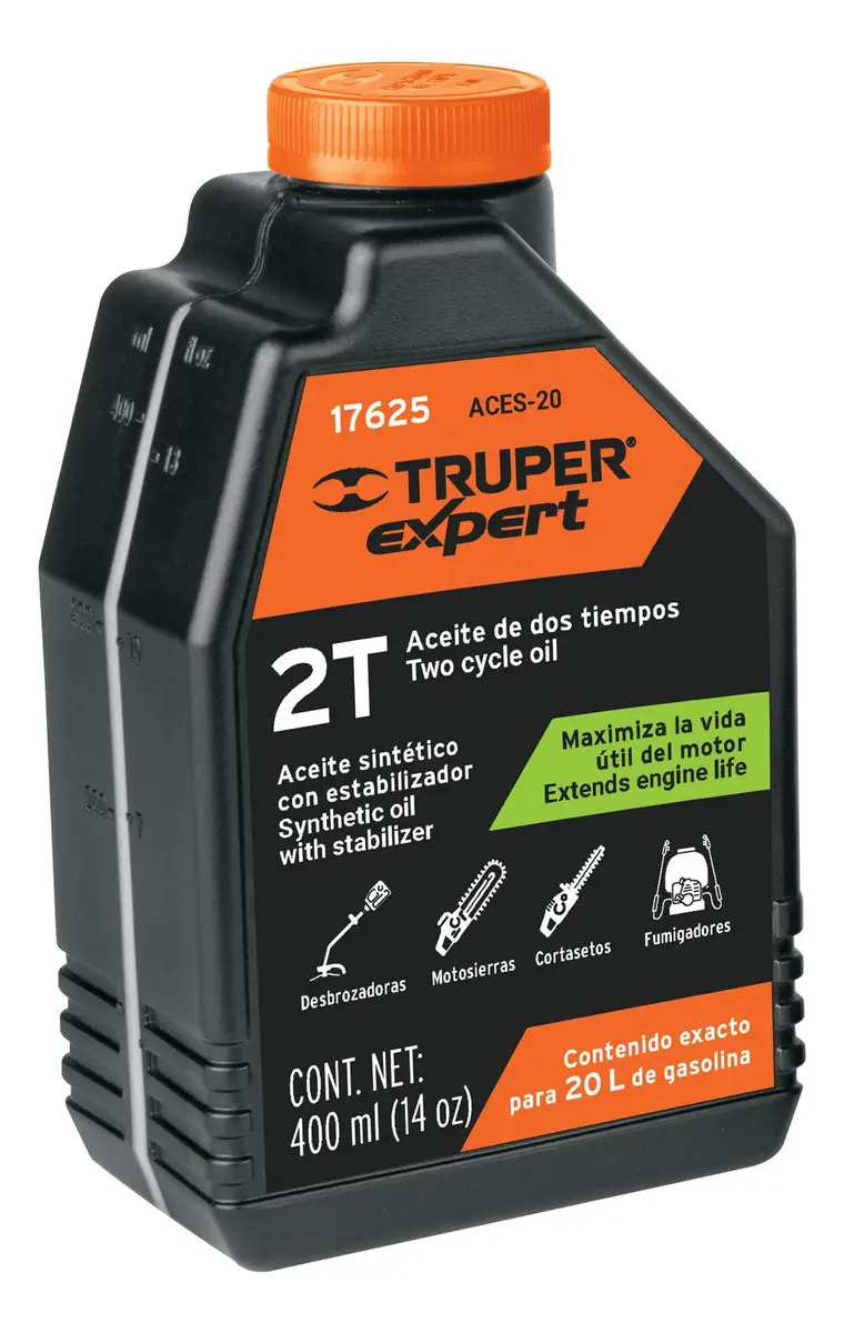 Aceite Sintético Para Motor De 2 Tiempos 400ml, Truper 17625