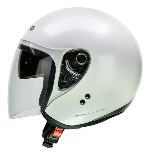Capacete Moto Bieffe Allegro Classic Aberto Cor Branco Perolado com Grafite Tamanho do capacete 61