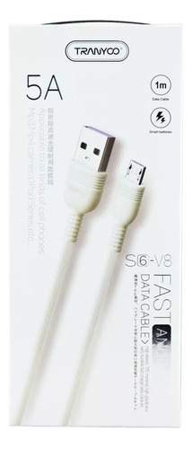 Cable Usb Micro Usb S6-v8 5a Color Blanco
