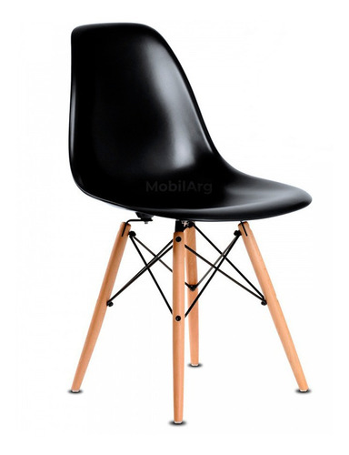 Silla Eames Dsw Blanca Patas De Madera - Garantia Oferta