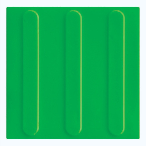 Piso Tátil Direcional Verde Pvc 25x25x0,5cm Kit 16pçs =m² 