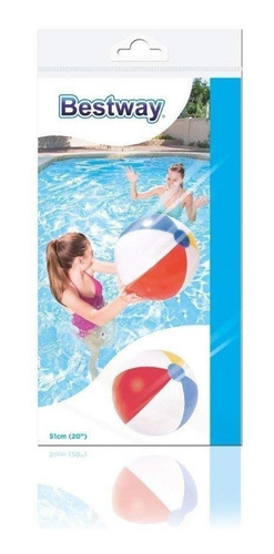 Imagen 3 de 4 de Pelota Playera Inflable Bestway 31021 Diametro 51 Cm.