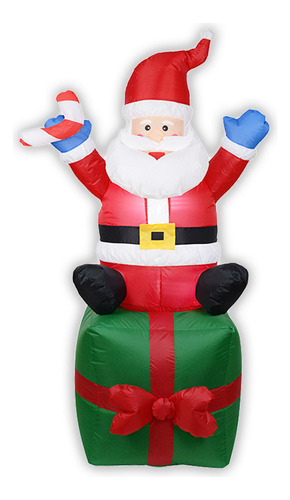Muñeca Inflable De Papá Noel Para Decoración Luminosa De 1,8